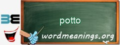 WordMeaning blackboard for potto